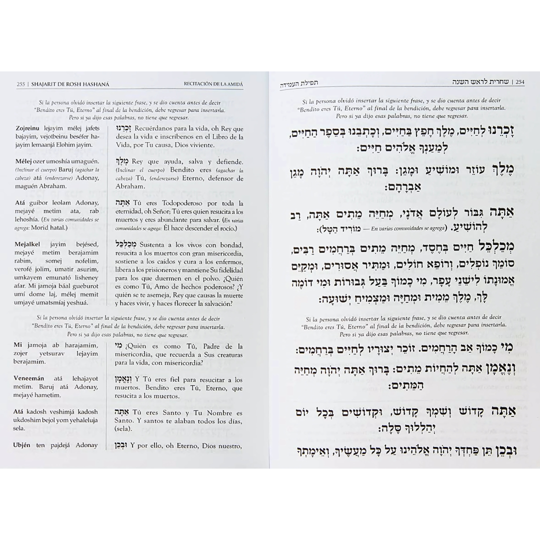 MAJZOR ROSH HASHANA ASHKENAZ HEB/ESP/FONETICA