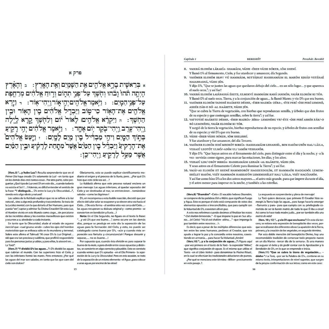 La Torá (Jumash). Edición Mor-Deror. Hebreo-español, transliterada y comentada (Set 5 Tomos Tapa Dura)