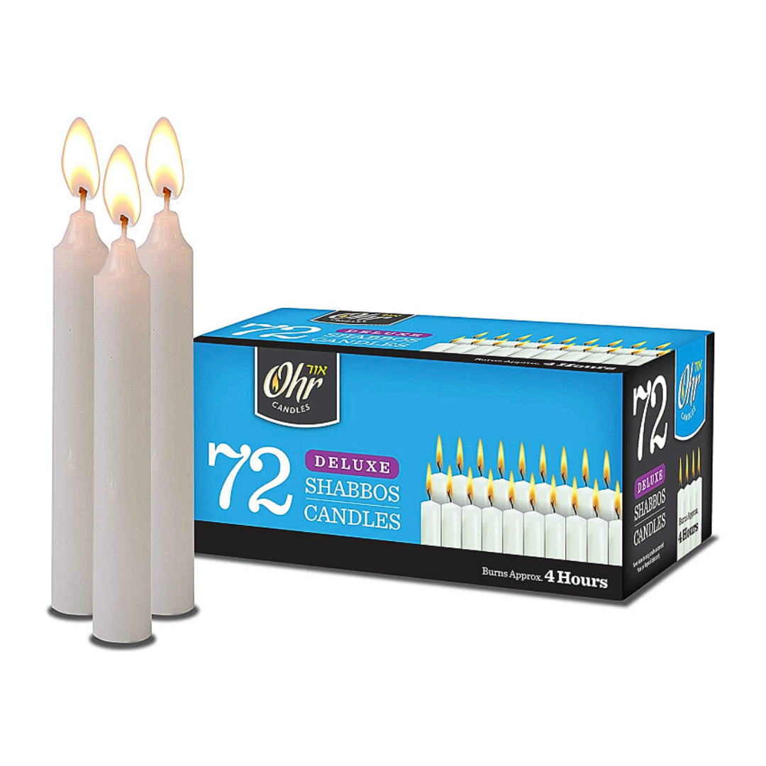 Velas de Shabbat Delux - 72 Unid -