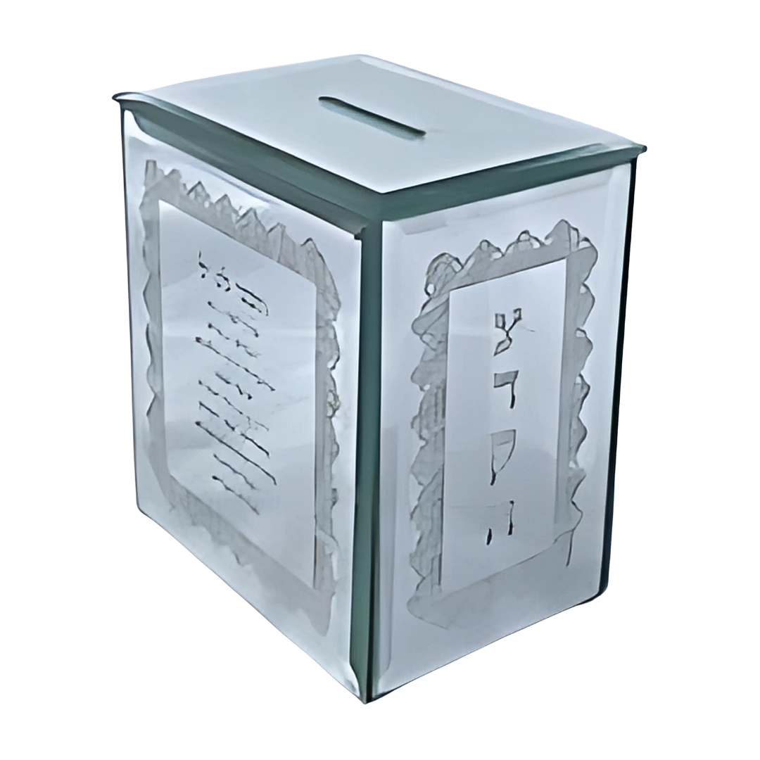 Caja Tzedakah de Cristal