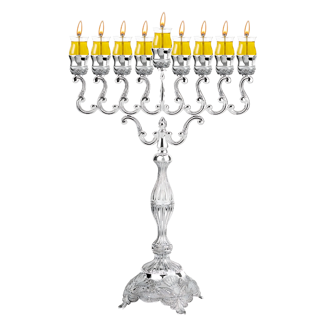 Menorah grande silver 27"