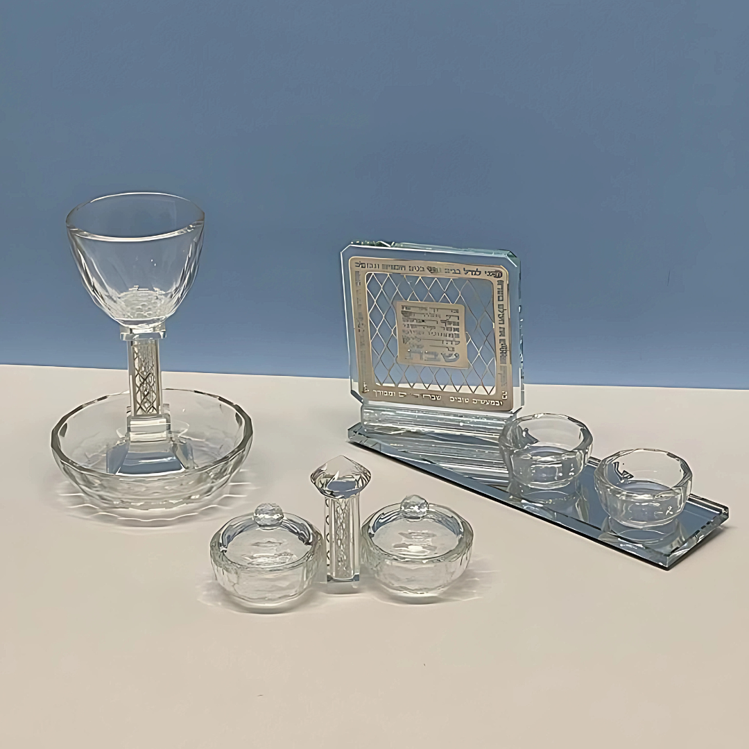 Set Para Shabbat en Cristal Fino - 3 Piezas