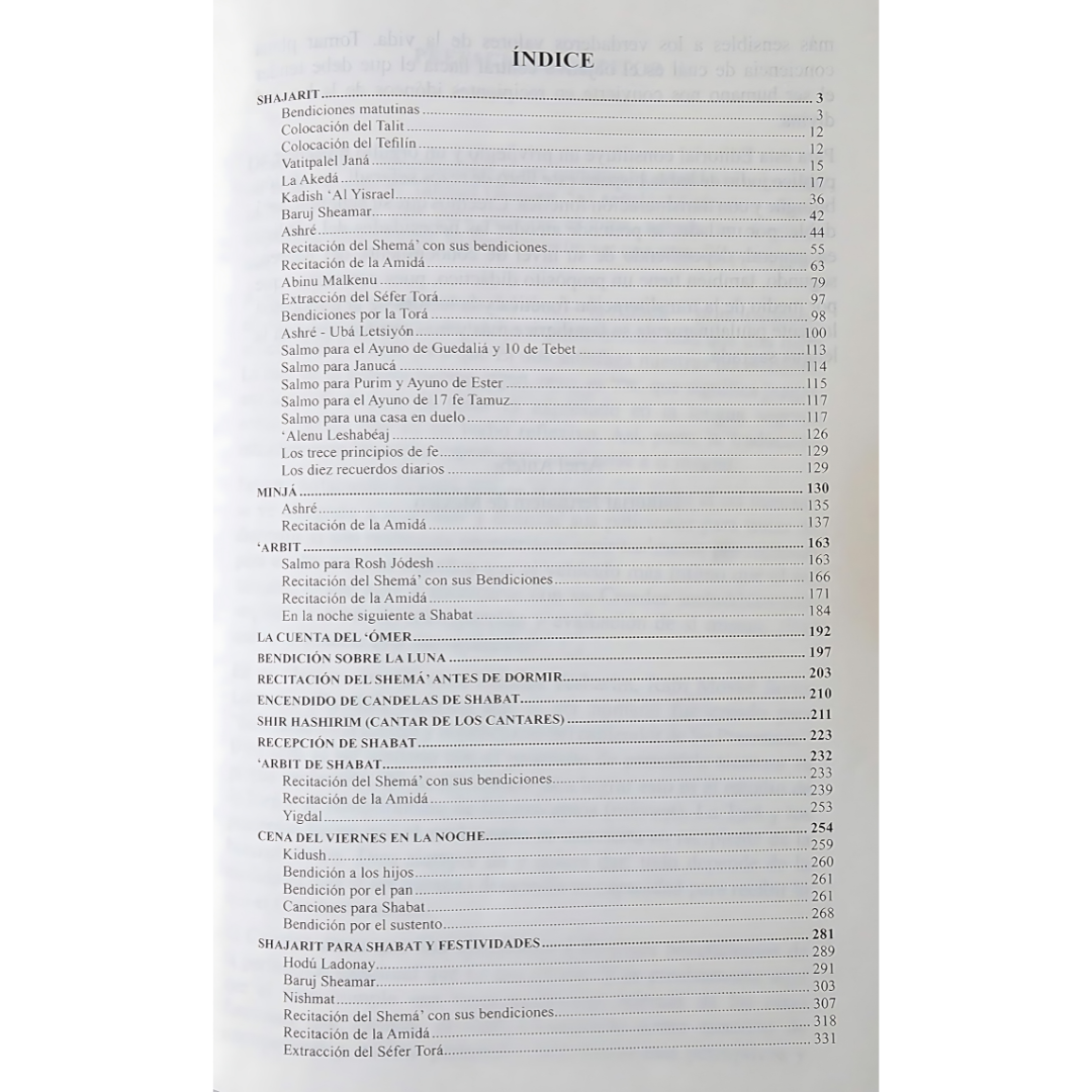 SIDUR BIRCAT SHELOMO HEB-ESP-FONT / NUEVA EDICION 2020 Grande