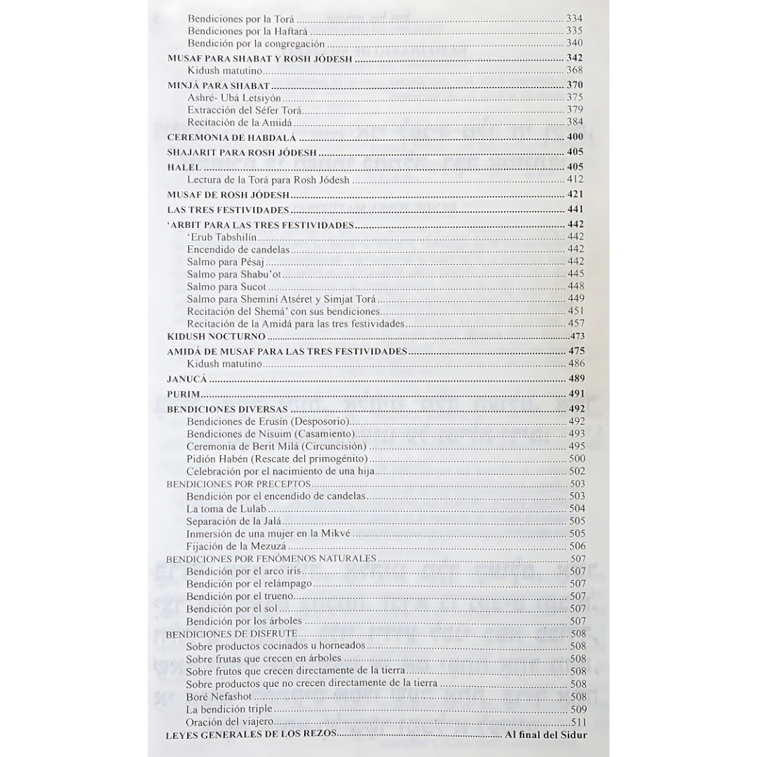 SIDUR BIRCAT SHELOMO HEB-ESP-FONT / Pequeño