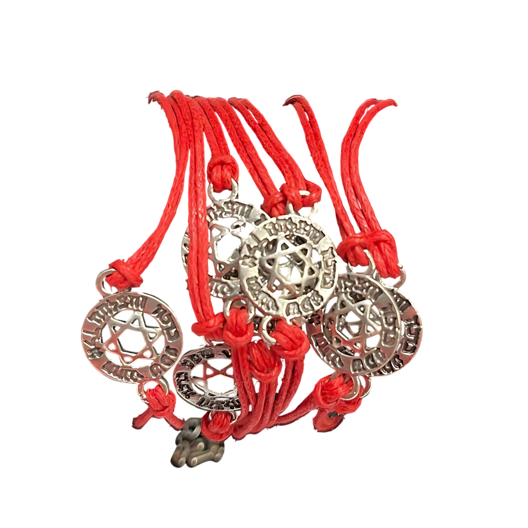 Pulsera Roja "Escudo Y Shema“