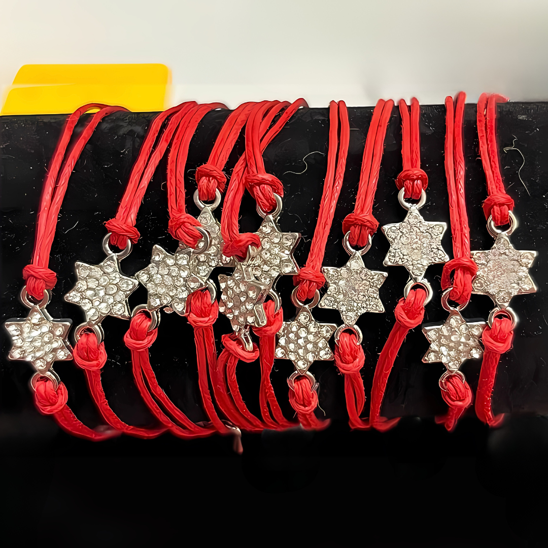 Pulsera Roja "Estrella de David"