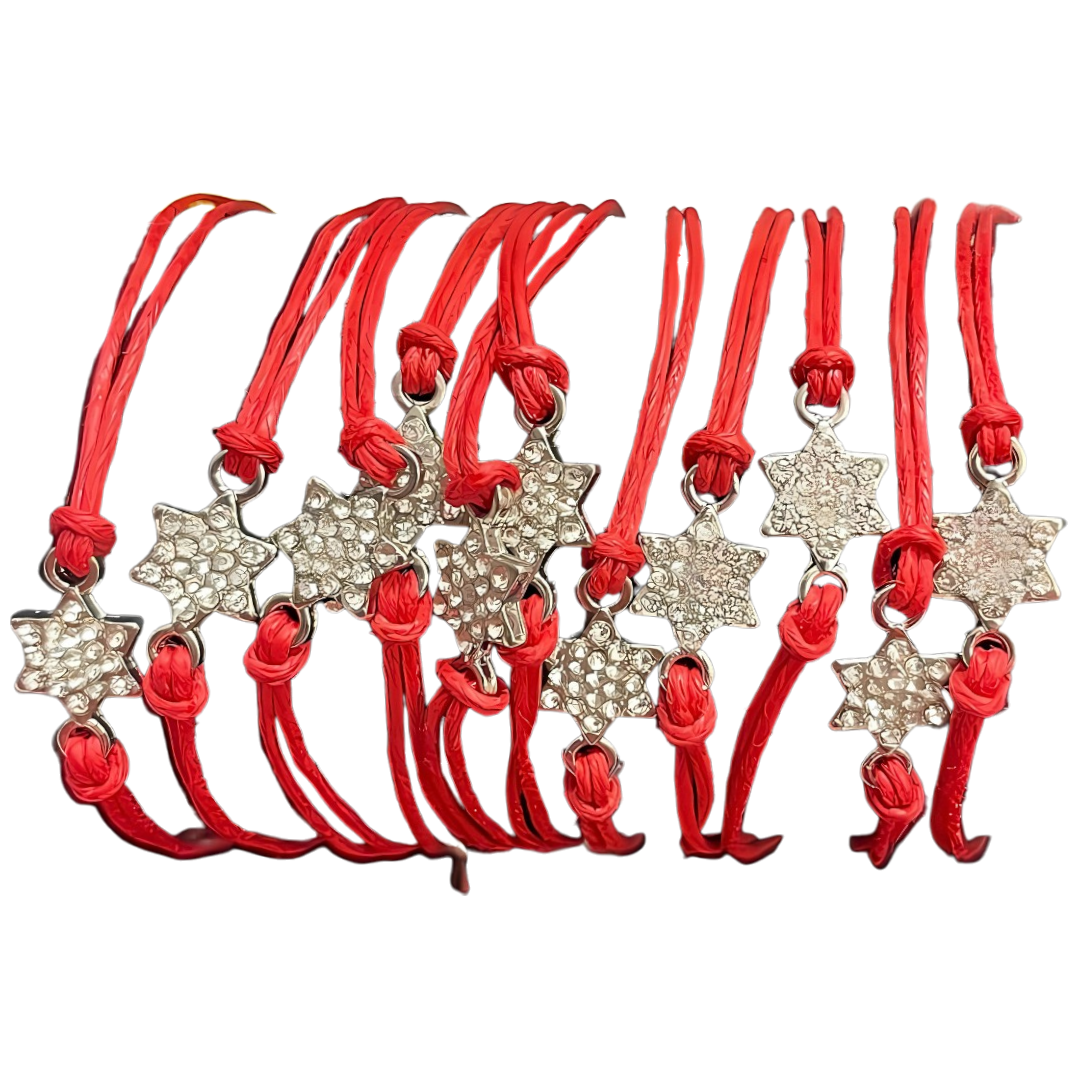 Pulsera Roja "Estrella de David"
