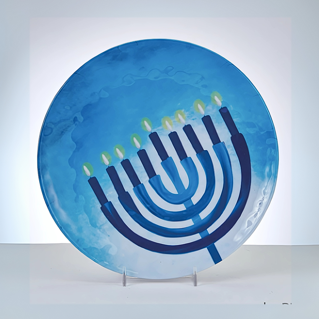 Plato Menorah Para Hanukkah