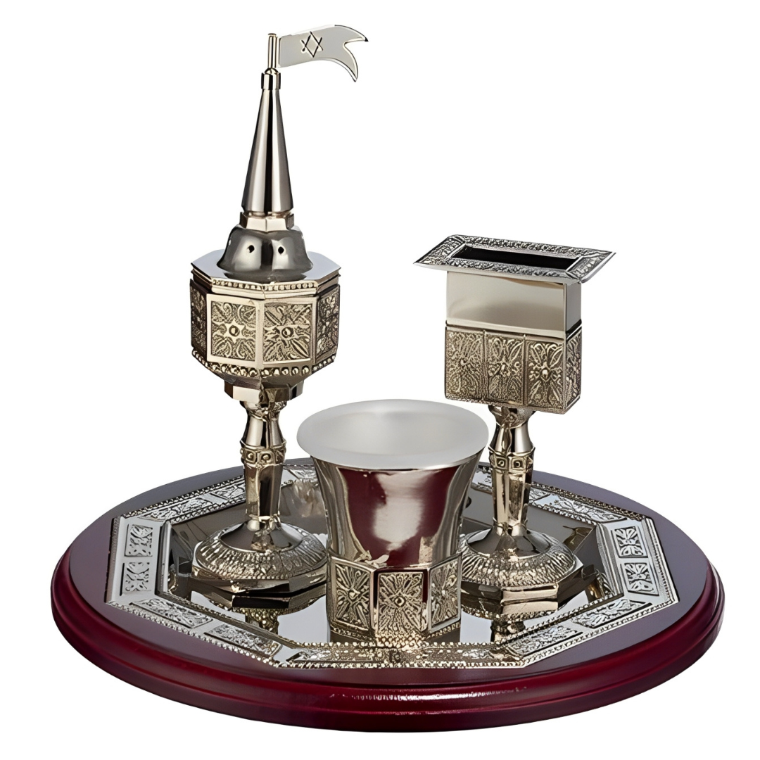 Set Havdala - Madera y metal
