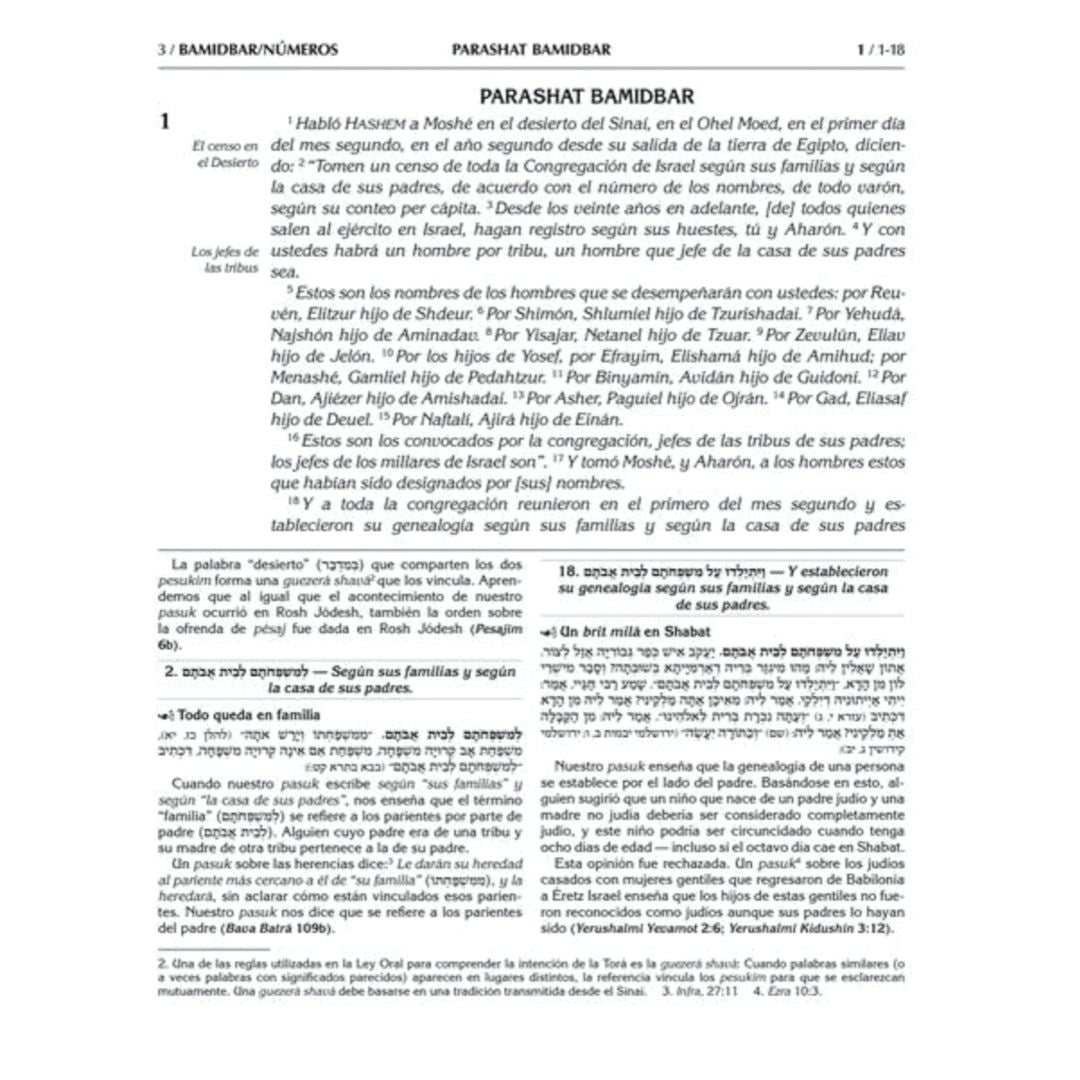Jumash con explicaciones del Talmud