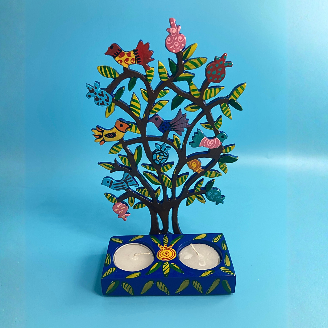 Porta Velas para Shabbat - Árbol de la Vida -