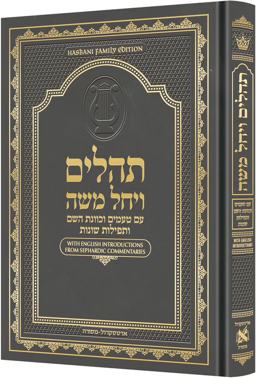 Tehilim en hebreo (solo texto), letra grande, con *taamim* (notas de cantilación) y *kavanot* de los Nombres Divinos.