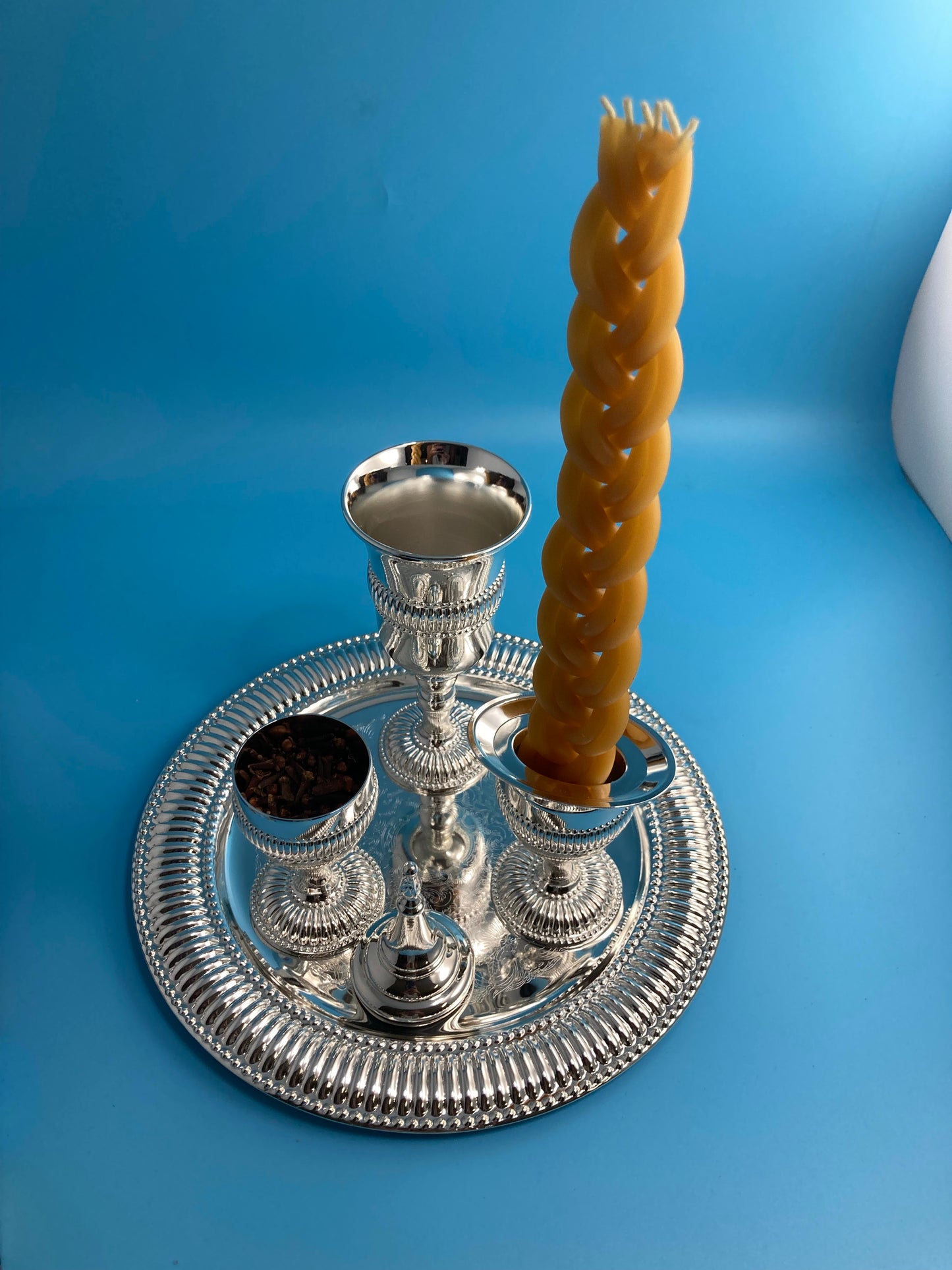 Havdala Set - Nickel con vela y Besomim