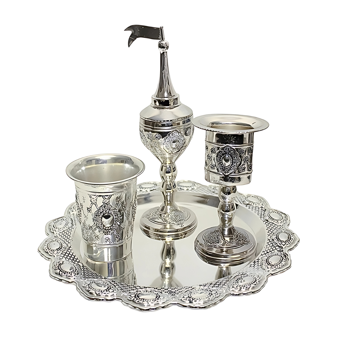 Set para havdala, silver plated