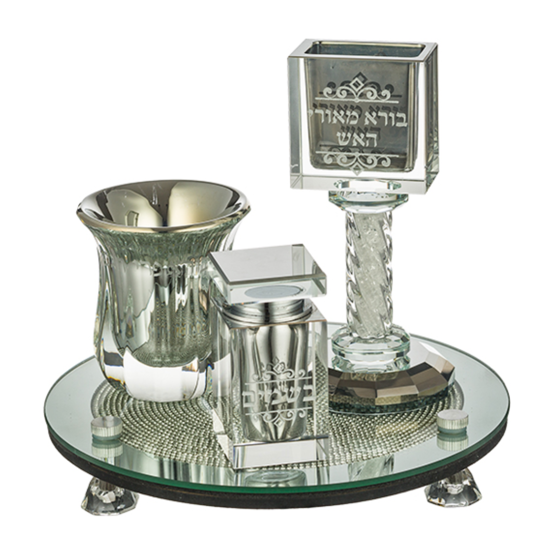 Set para havdala en cristal