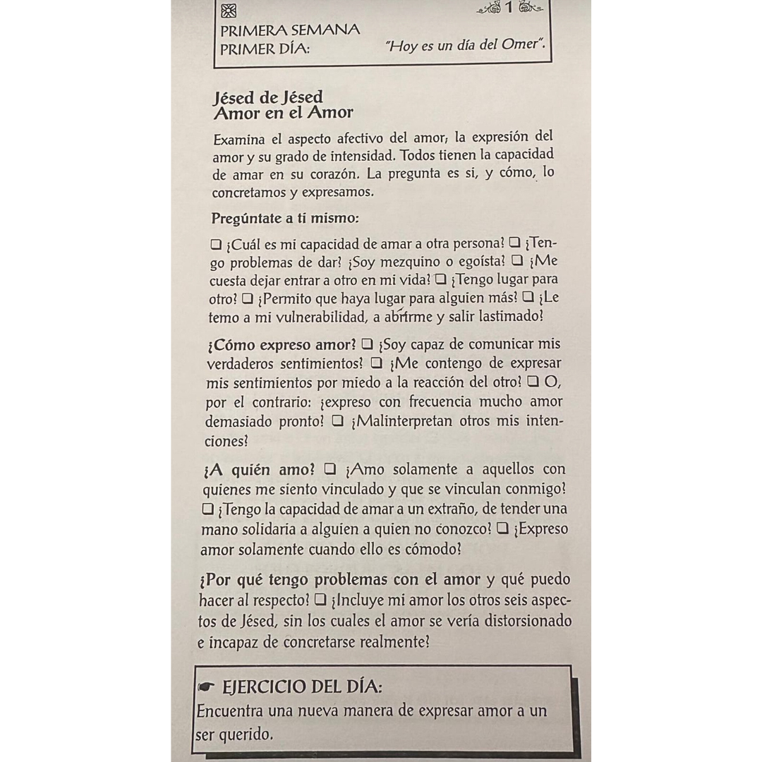 Guía Espiritual para: La Cuenta del Omer