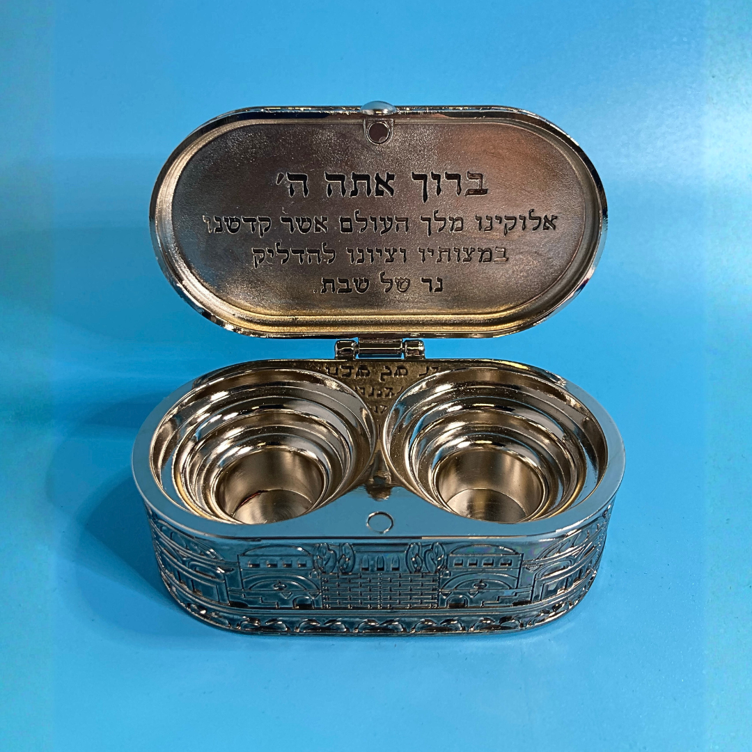 Porta Velas de Shabbat - Para Viajes -