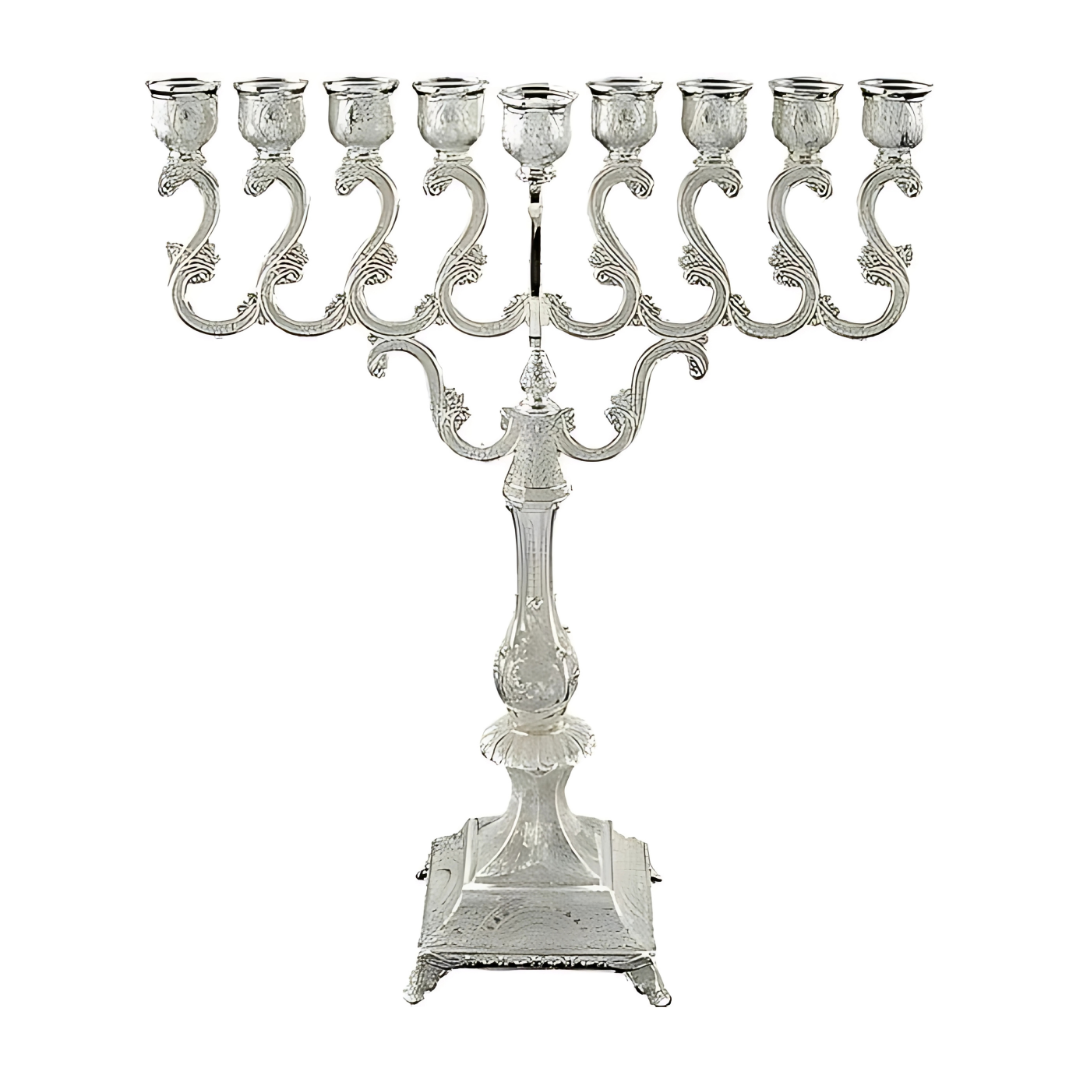 Menorah elegante silver 18"