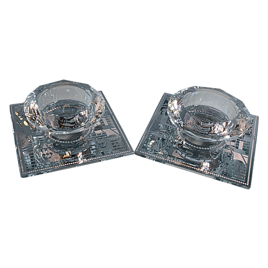 Porta Velas en Cristal - Shabbat Kidush -