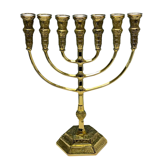 Menorah Templo Color Oro Grande