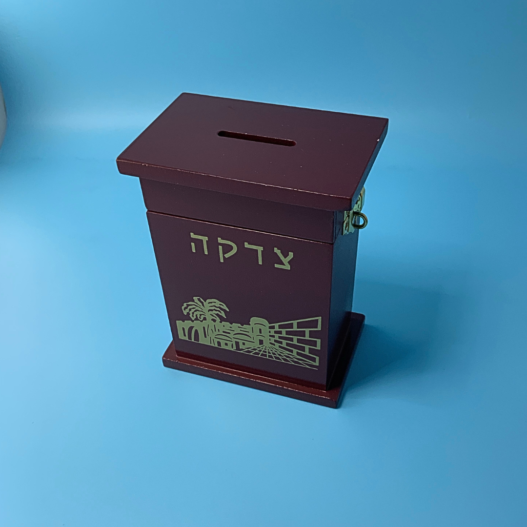 Caja Tzedakah de Madera
