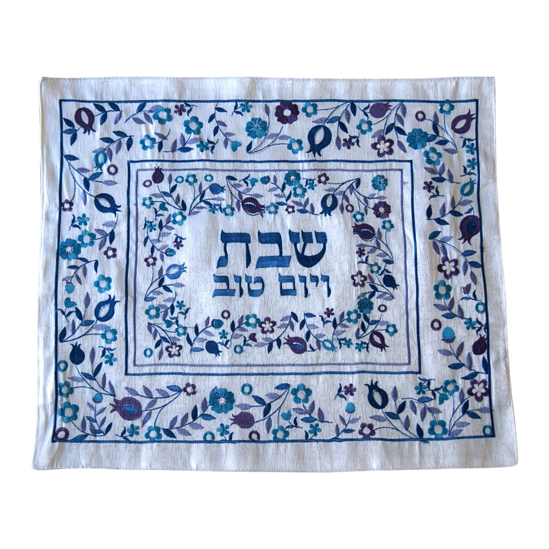 Cobertor Challah - Flores Azules -