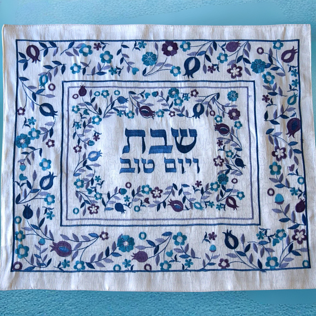 Cobertor Challah - Flores Azules -