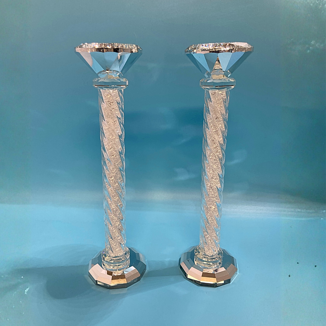 Candelabros Altos de Cristal