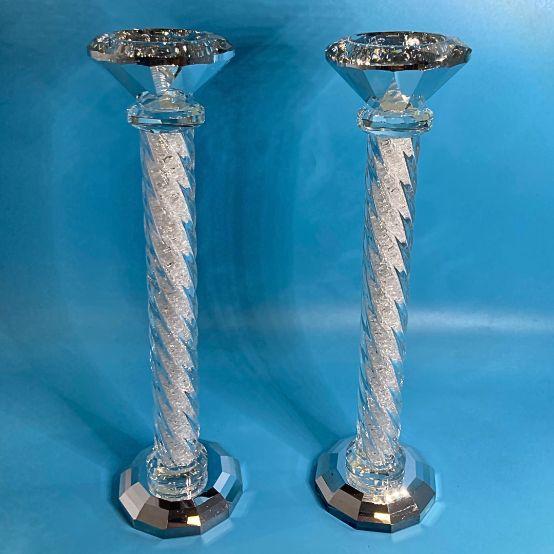 Candelabros Altos de Cristal