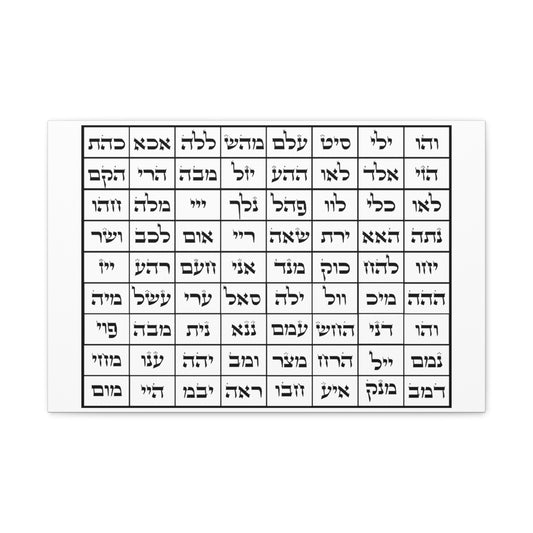 Cuadro - Los 72 nombres de HaShem