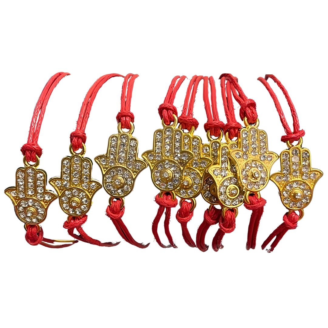 Pulsera Roja “Hamsa Dorada"