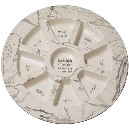 Plato para el seder de Rosh Hashana