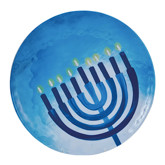 Plato Menorah Para Hanukkah