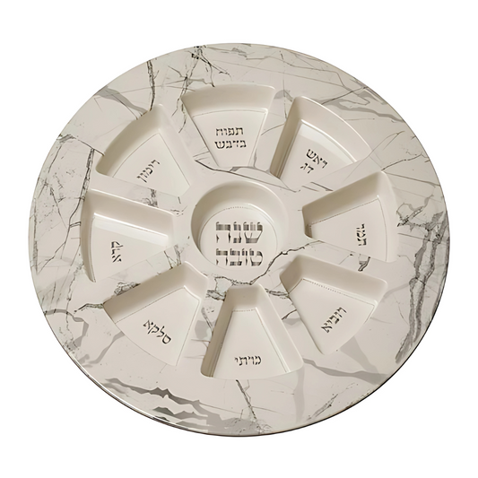 Plato para el seder de Rosh Hashana