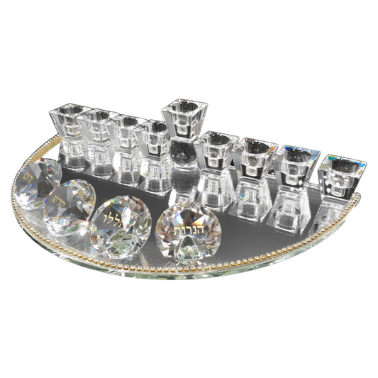 Menorah De cristal Nerot Kodesh Hem