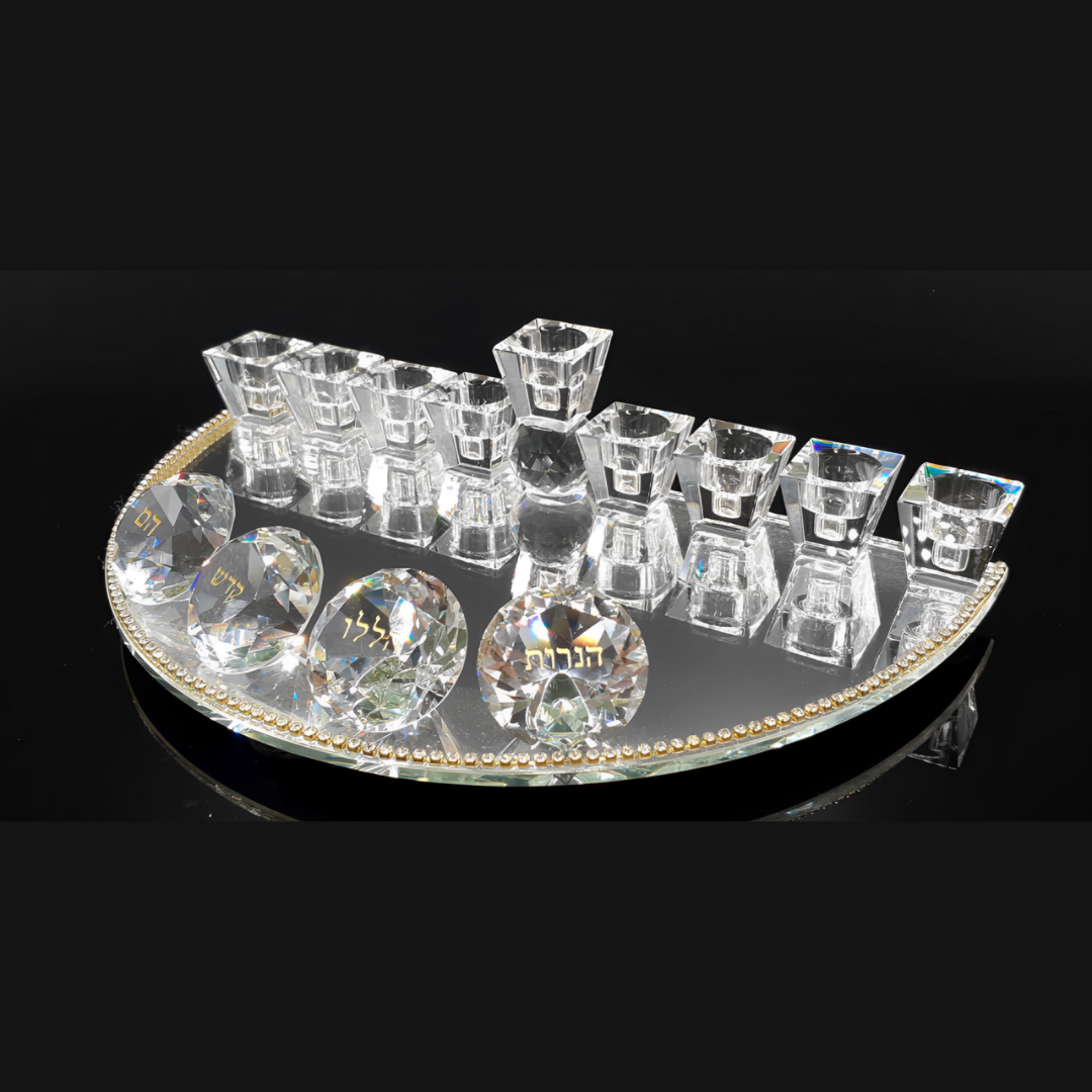Menorah De cristal Nerot Kodesh Hem