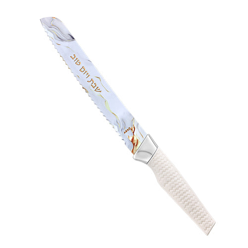 Cuchillo para jalá estampado de 34 cm – "Shabat y festividades"