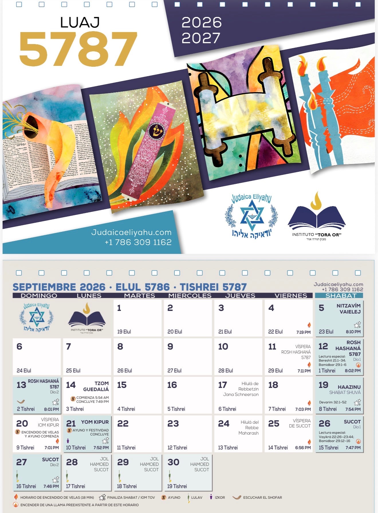Luaj 5787 - calendario 5787