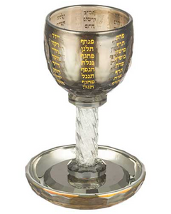 Copa kidush en cristal, elegante Rios Rashab