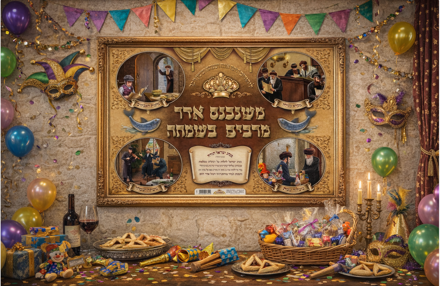 Poster para purim " Alegria verdadera "