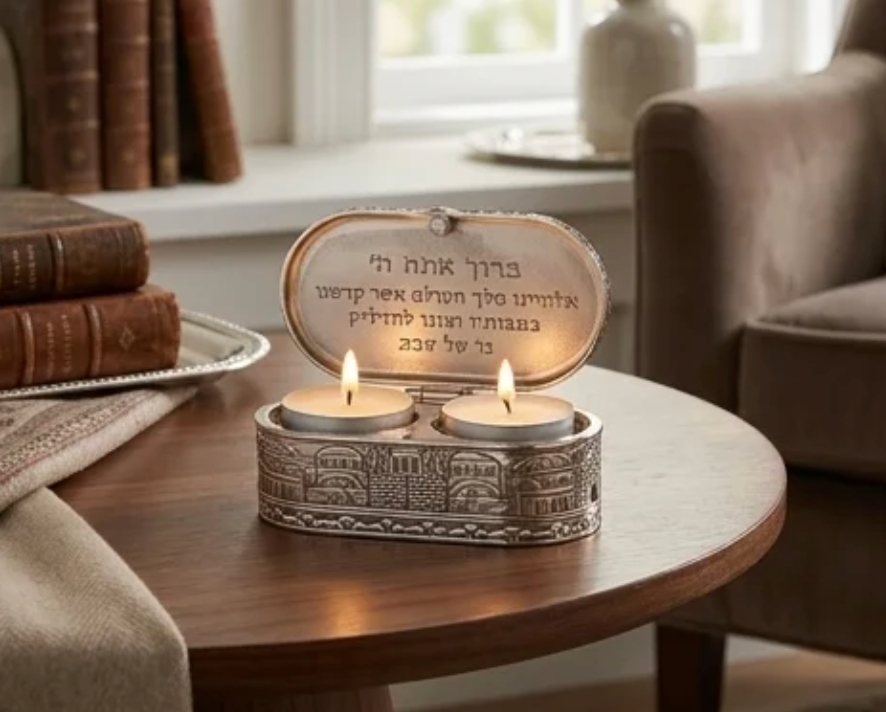 Porta Velas de Shabbat - Para Viajes -