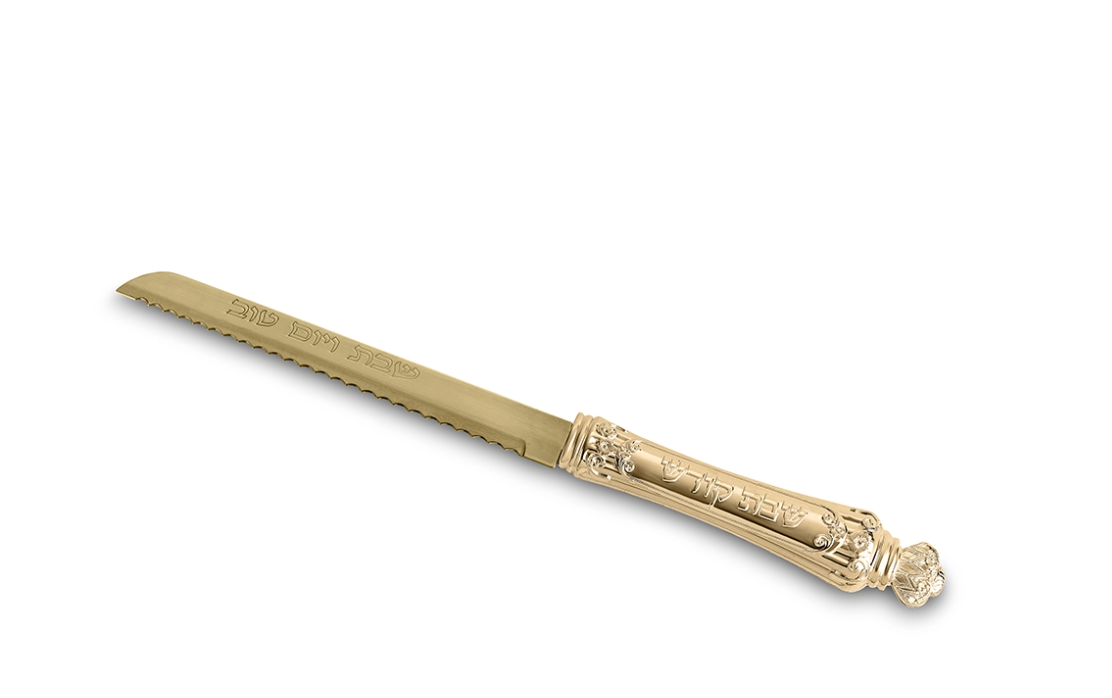 Cuchillo elegante de 35 cm con mango de metal - Dorado