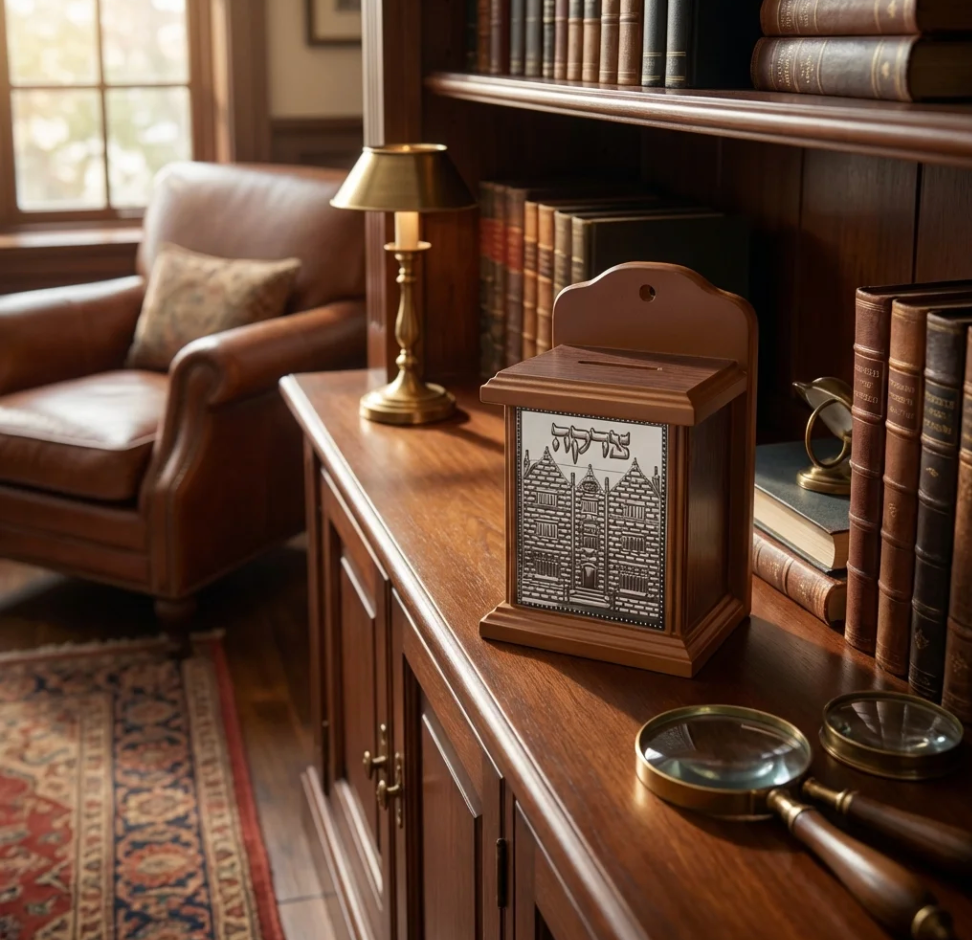 Caja para tzedaka de madera 770