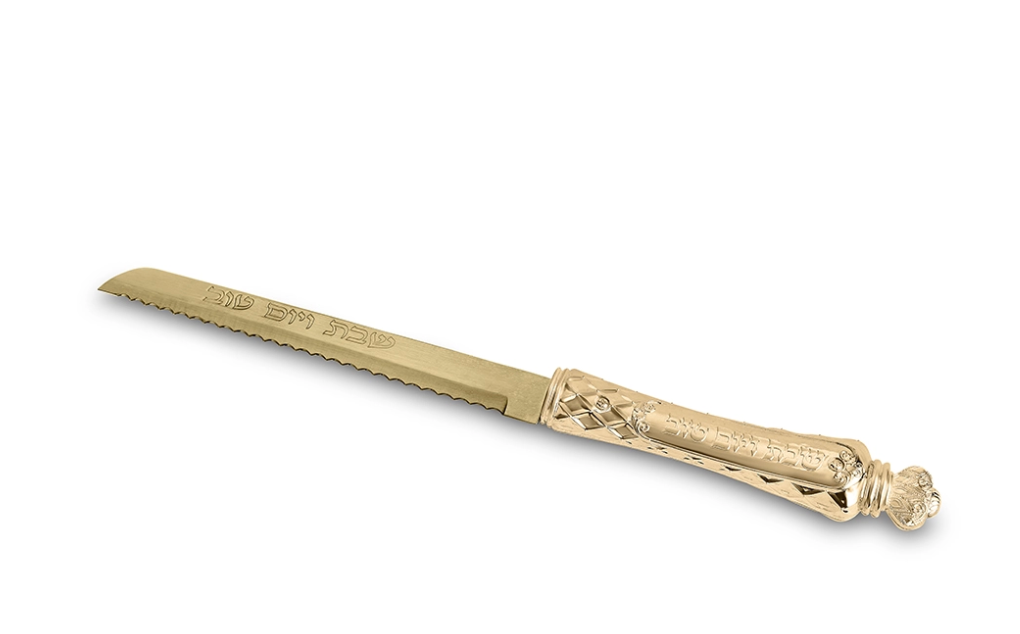 Cuchillo elegante de 35 cm con mango de metal - Dorado