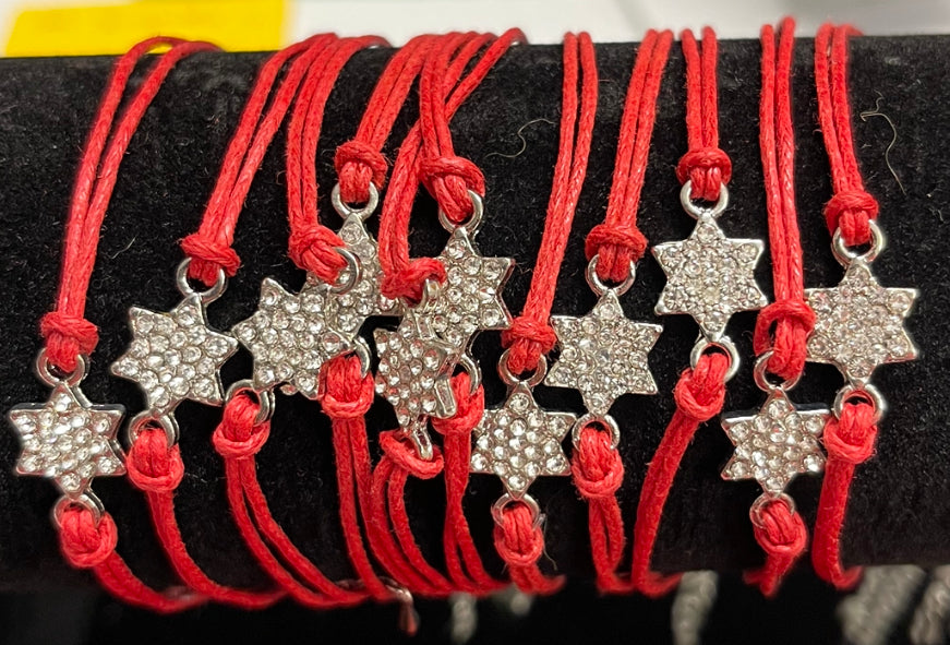 Pulsera Roja Estrella de David