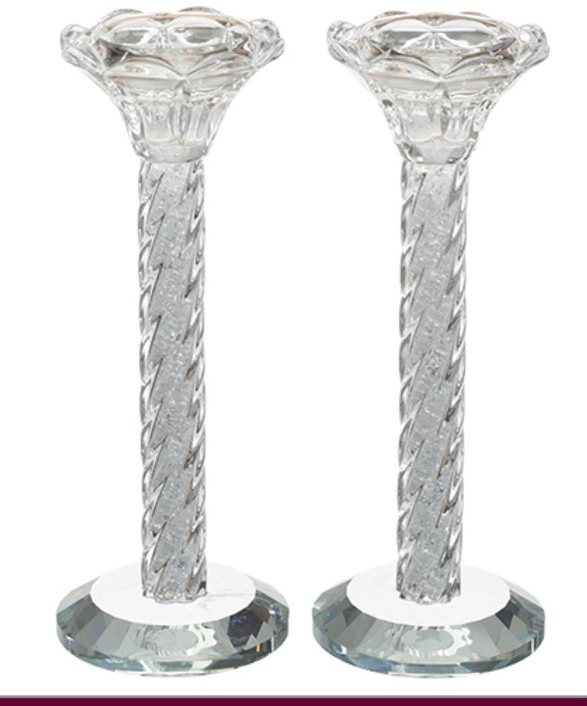 Crystal Candle Holders - Tall